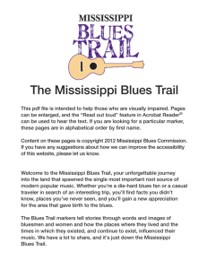 for the visually impaired - The Mississippi Blues Trail