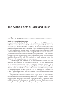 The Arabic Roots of Jazz and Blues