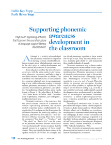 Supporting phonemic awareness development in the