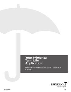 Your Primerica Term Life Application