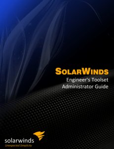 SolarWinds Engineer's Toolset Administrator Guide