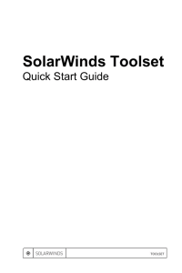 SolarWinds Toolset QuickStart Guide