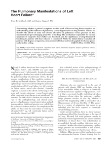 The Pulmonary Manifestations of Left Heart Failure
