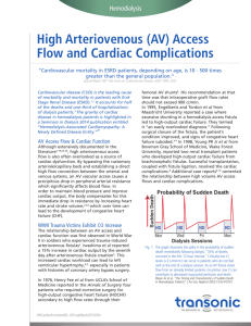 (AV) Access Flow and Cardiac Complications