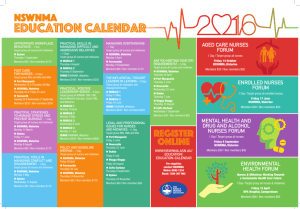 education calendar - NSW Nurses and Midwives' Association
