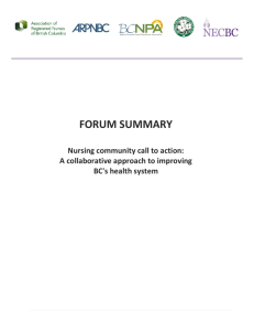 BCCNA Policy Forum Summary