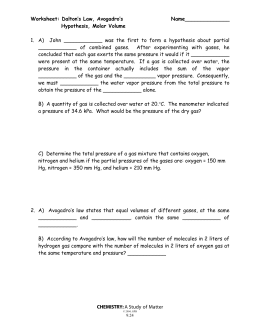 Gas Laws Worksheet Answer Key