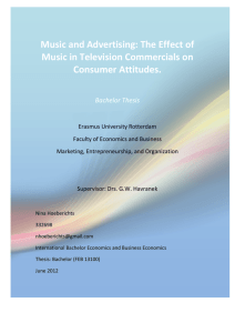 Music and Advertising: The Effect of Music in Television
