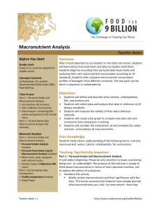 Macronutrient Analysis