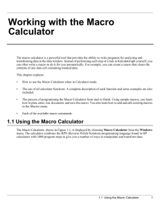 Macro Calculator