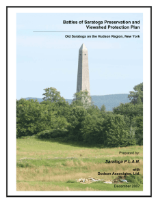 Battles of Saratoga Preservation and Viewshed Protection Plan