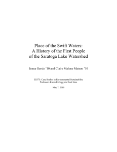 Archaeological Sites of Saratoga Lake, Fish Creek, and Vicinity