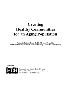 Definition of Healthy Aging - Minnesota Department of Health