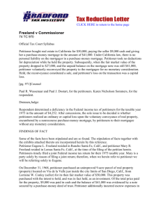 Freeland v Commissioner - Bradford Tax Institute