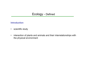 Ecology - Defined