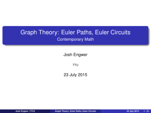 Graph Theory: Euler Paths, Euler Circuits