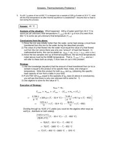 Answers, Thermochemistry Problems-1