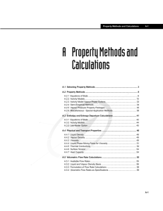 A Property Methods and Calculations