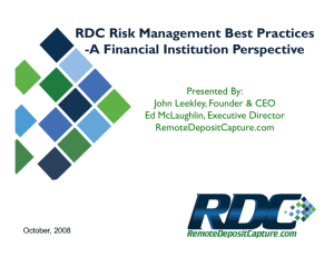 RDC Risk Management Best Practices