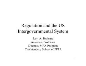 Regulation and the US Intergovernmental System
