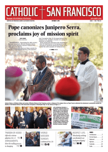 Pope canonizes Junipero Serra, proclaims joy of mission spirit