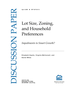 Lot Size, Zoning, and Household Preferences