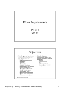 Elbow Impairments - ECN