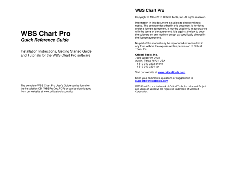 wbs chart pro project 2013