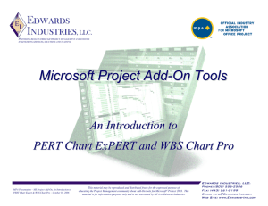 Introduction to PERT Chart ExPERT and WBS Chart Pro