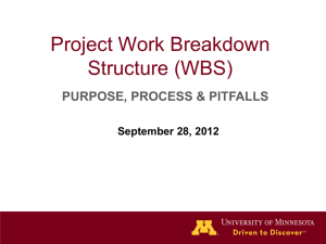 Project Work Breakdown Structure (WBS)