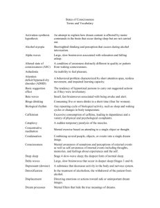 States of Consciousness Terms and Vocabulary Activation