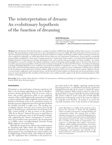 The reinterpretation of dreams: An evolutionary hypothesis of