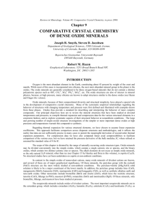 Comparative Crystal Chemistry of Orthosilicate and