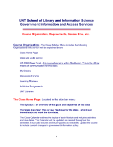 UNT School of Library and Information Science Government