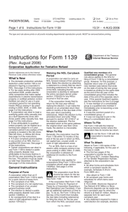 Instructions for Form 1139 (Rev. August 2006)