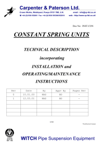 constant spring units - Carpenter & Paterson Ltd