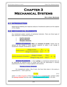 Chapter 3 Mechanical Systems