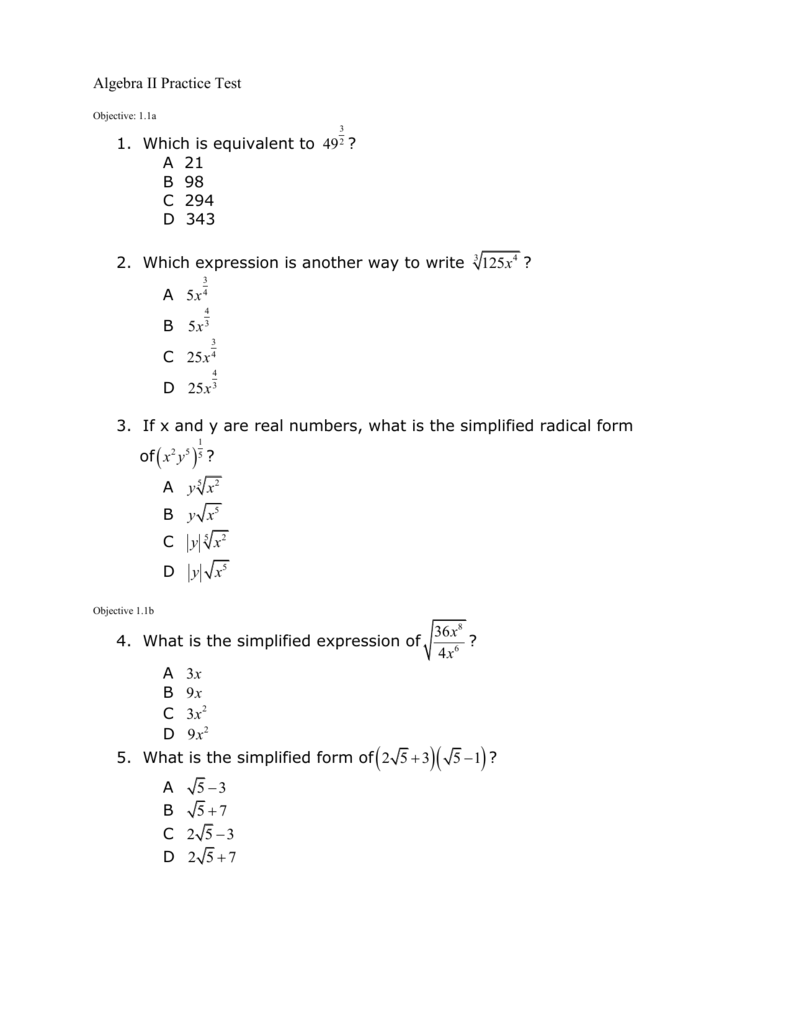 algebra 2 test 7