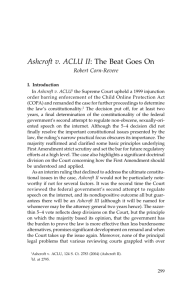 Ashcroft v. ACLU II: The Beat Goes On