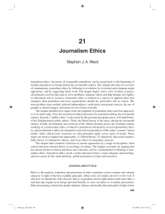 Journalism Ethics - University of Wisconsin Foundation