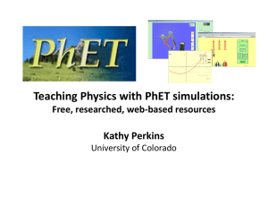 Teaching Physics with PhET simulations:
