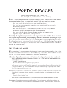 Poetic Devices - Chaparral Poets