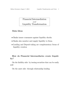 Financial Intermediation Liquidity Transformation