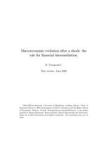 Macroeconomic evolution after a shock: the role for financial