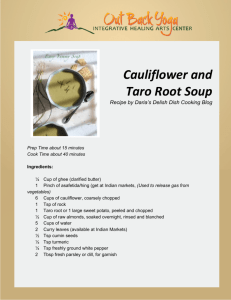 Cauliflower and Taro Root Soup