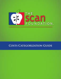COStS CAtEGORizAtiON GUidE