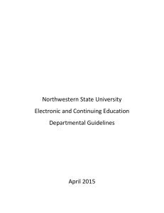 Electronic Learning Guidelines - Northwestern State University