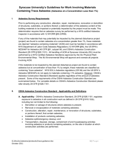 Syracuse University's Guidelines for Work Involving Materials