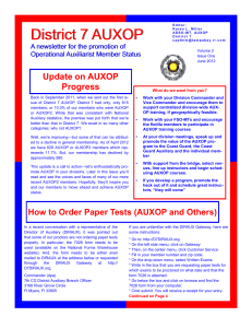District 7 AUXOP Newsletter