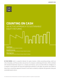 counting on cash - AllianceBernstein L.P.
